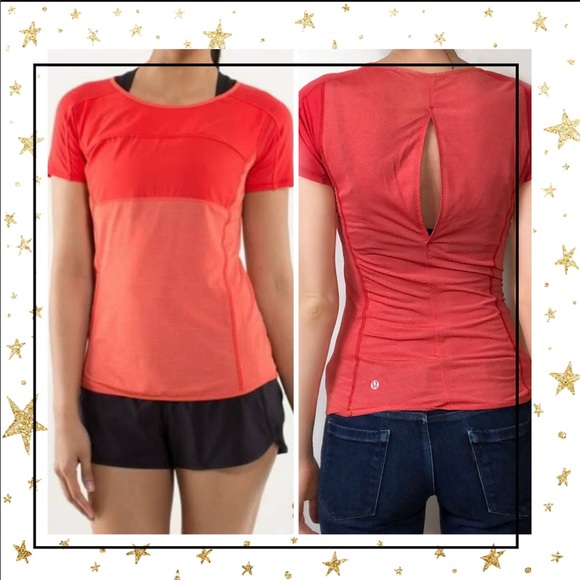 lululemon athletica Tops - Lululemon Run Fast Track Red  Tee short sleeve